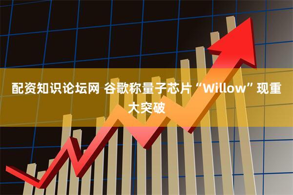 配资知识论坛网 谷歌称量子芯片“Willow”现重大突破